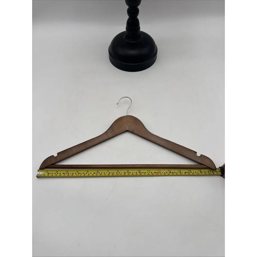 Lot Of 10 Beautiful Wood Hangers For Pants And Or Suits